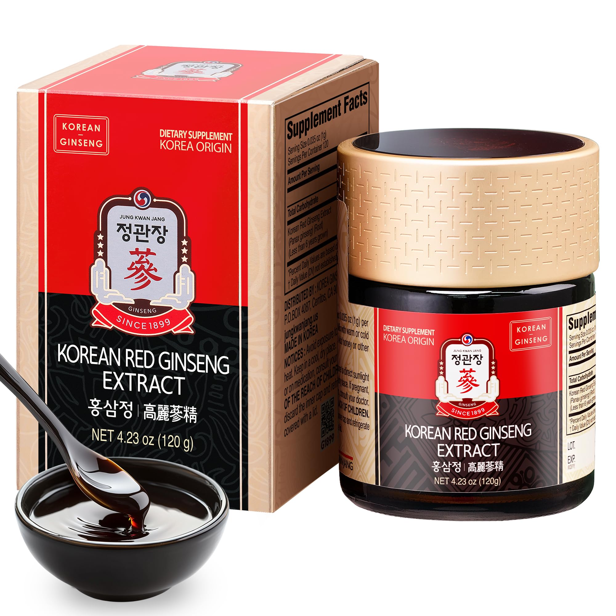 Jung Kwan Jang Korean Red Ginseng extract jar for daily vitality