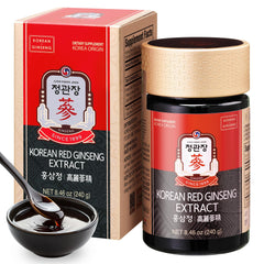 Jung Kwan Jang red ginseng extract bottle label signaling premium potency