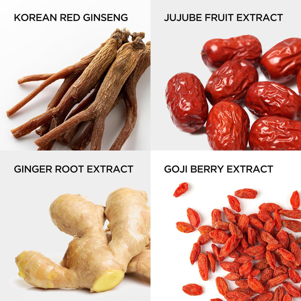 JungKwanJang Vital Tonic ingredients pack showing ginseng and ginger
