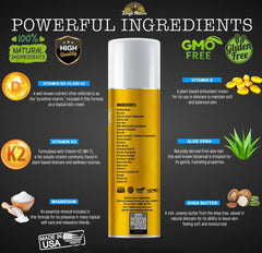 Jungle Nature Vitamin D3-K2 Cream pump action illustrating easy daily use.