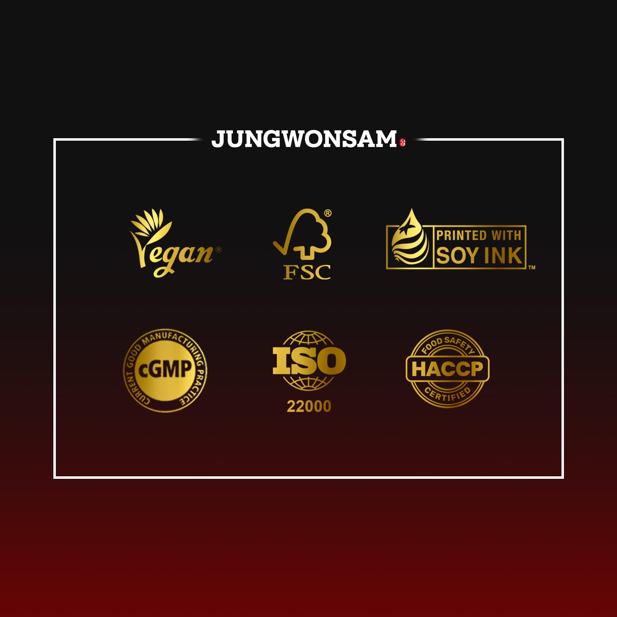 JUNGWONSAM FSC-certified packaging emphasizes sustainability.