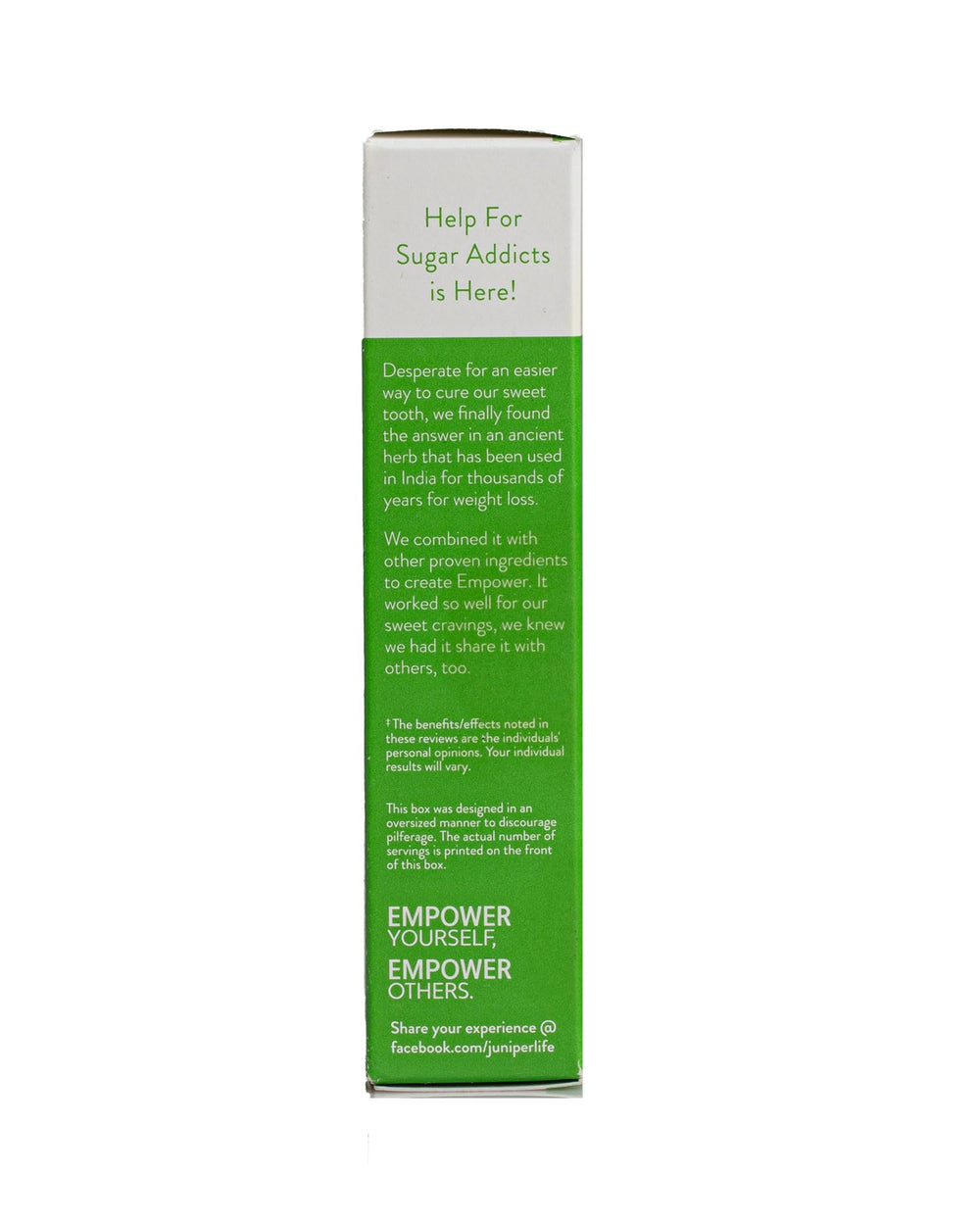 JuniperLIfe Empower spray cap delivering quick, long-lasting taste blocking action