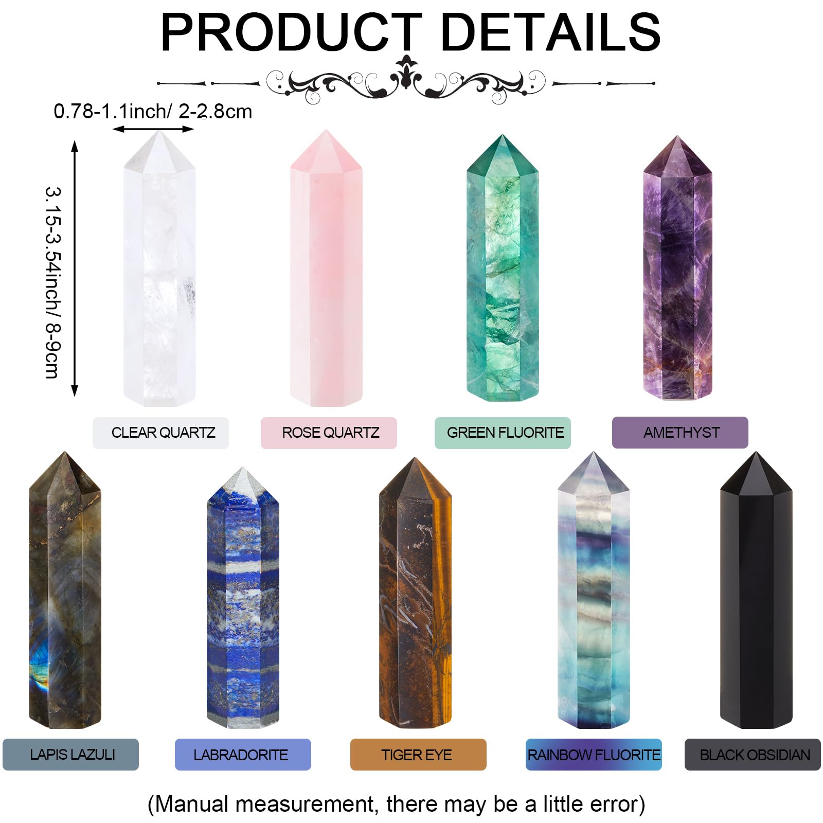 Junkin healing crystal wand in clear quartz for crystal-clear focus
