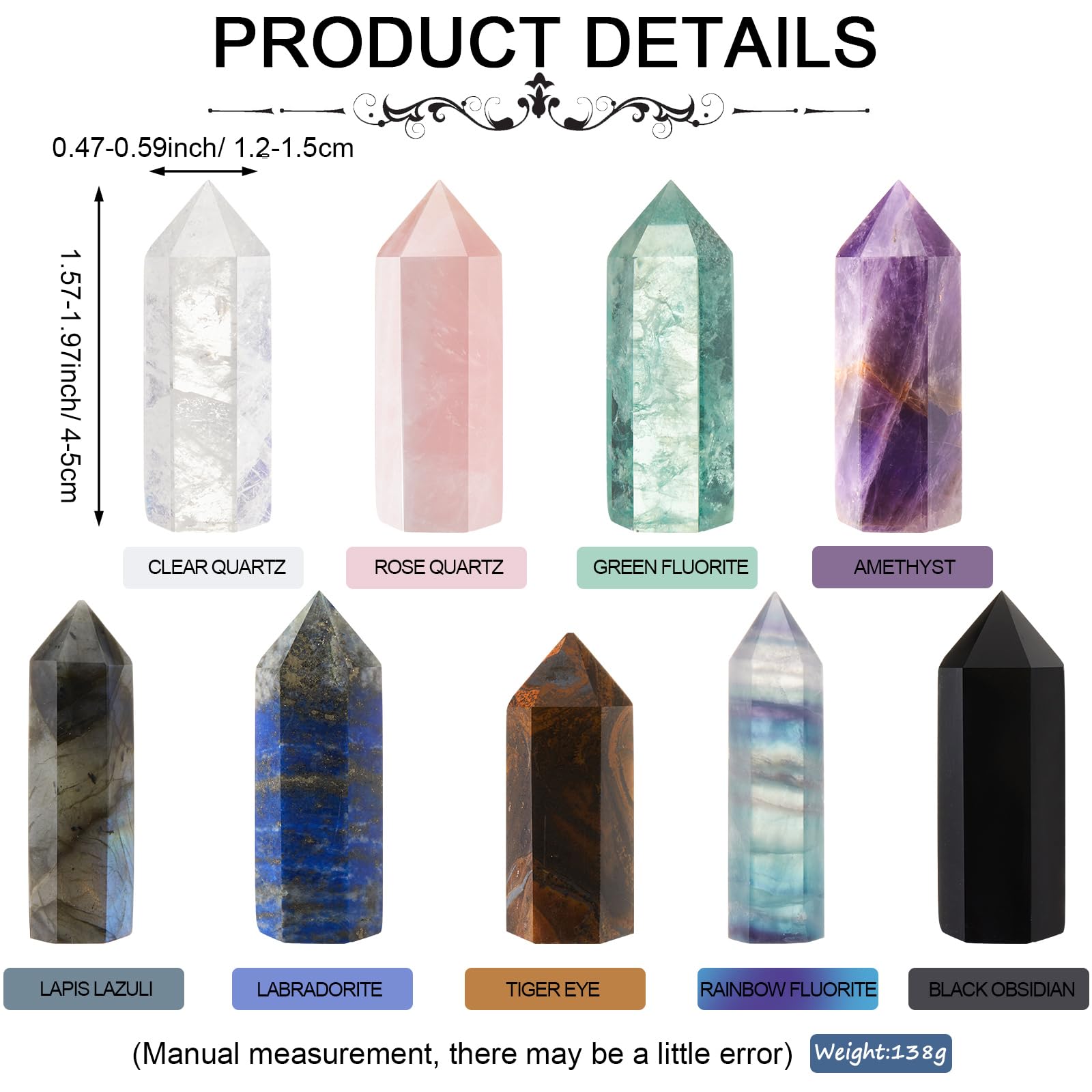 Junkin healing crystal wand clear quartz—clarity and pure energy for focus.