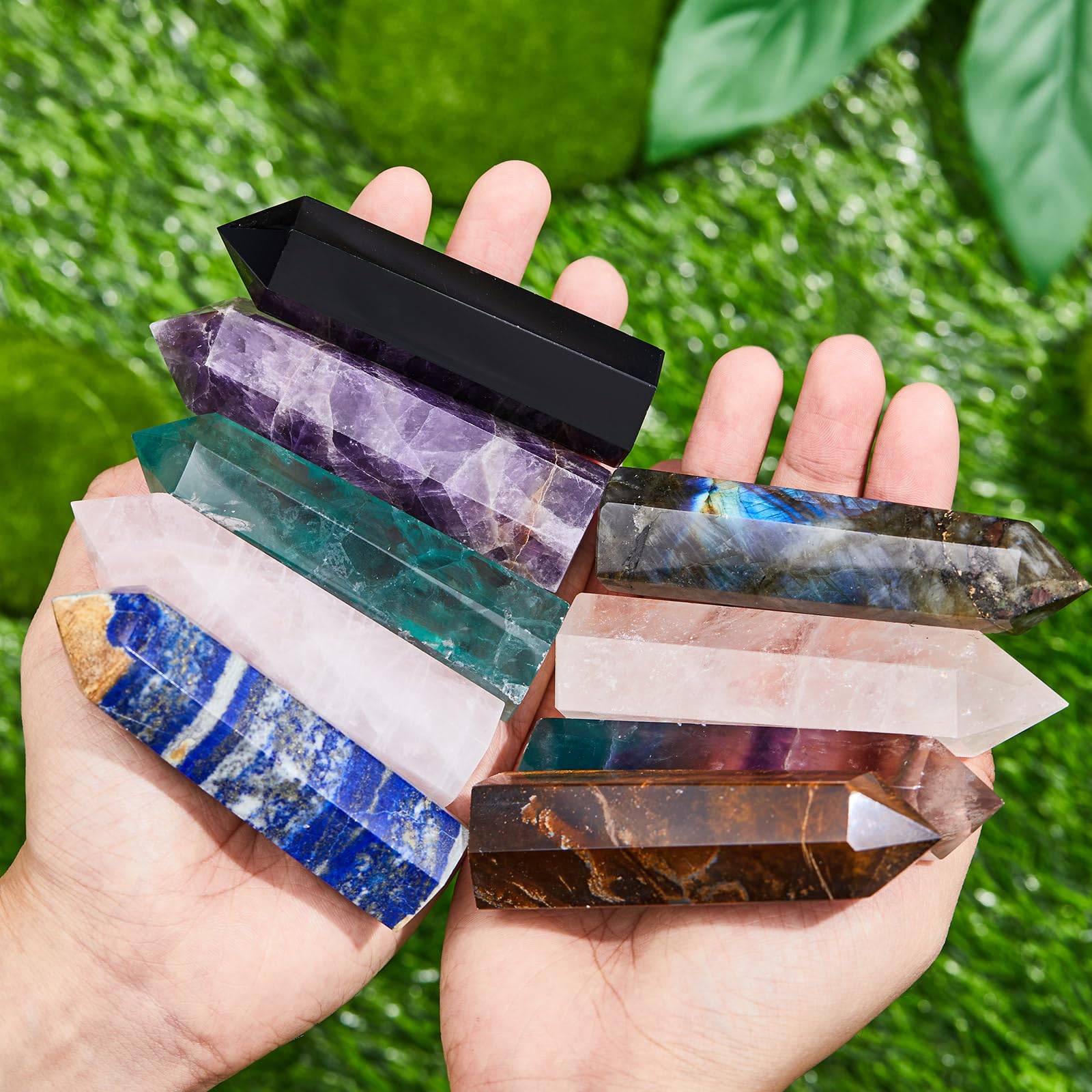 Junkin healing crystal wand in tiger eye for balance during practice