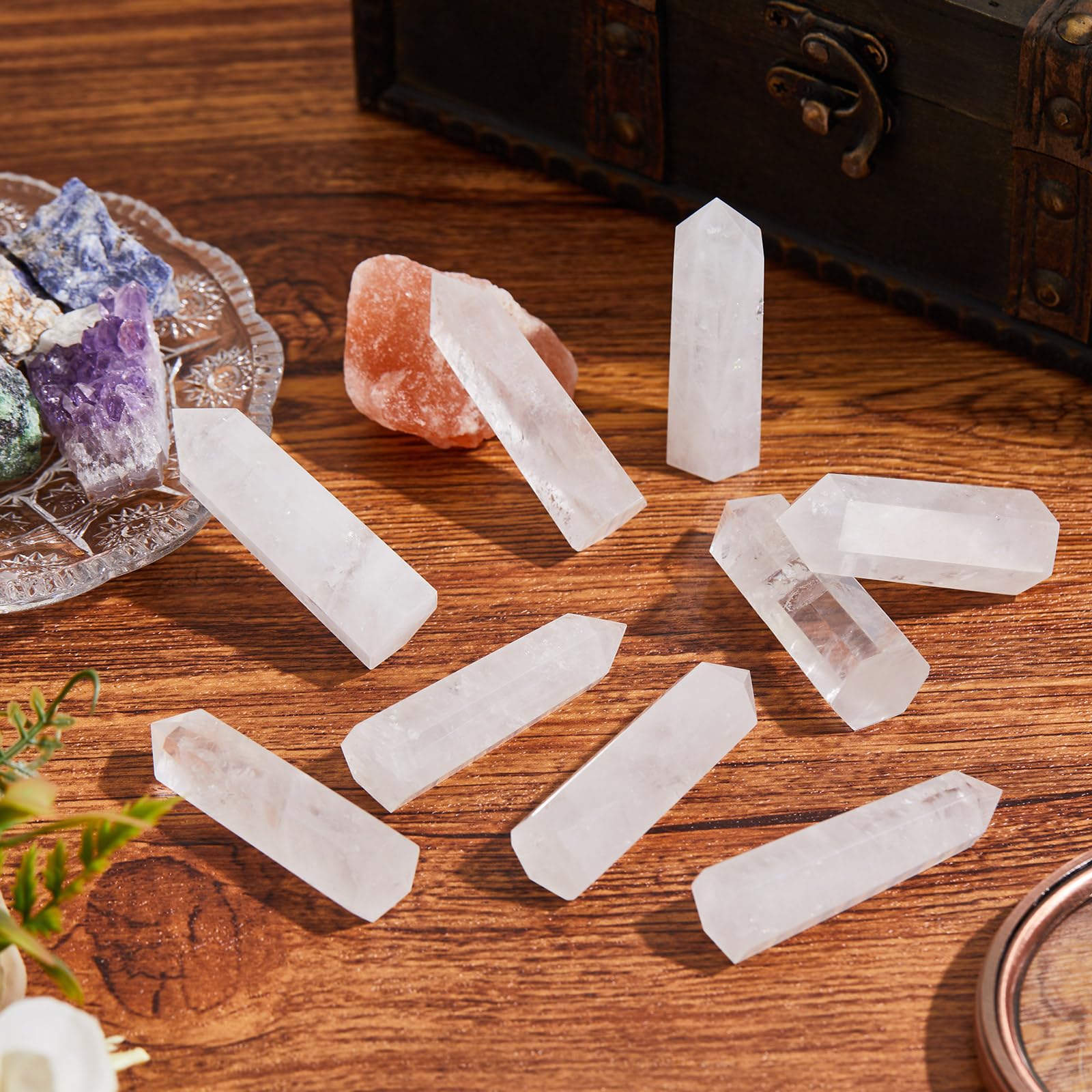 Junkin healing crystal wand clear quartz for mental clarity