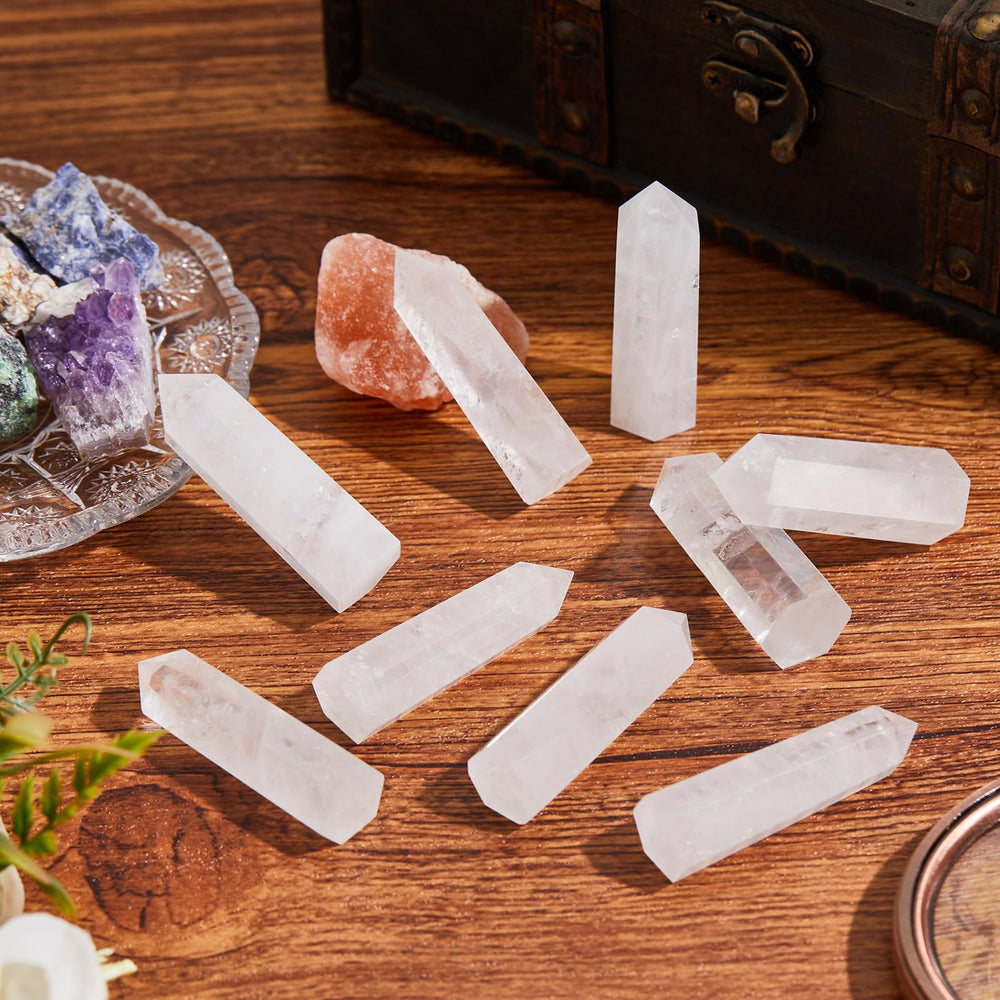 Junkin healing crystal wand clear quartz for mental clarity