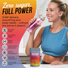 Sodium, potassium, magnesium in JUNP support electrolyte balance for hydration.