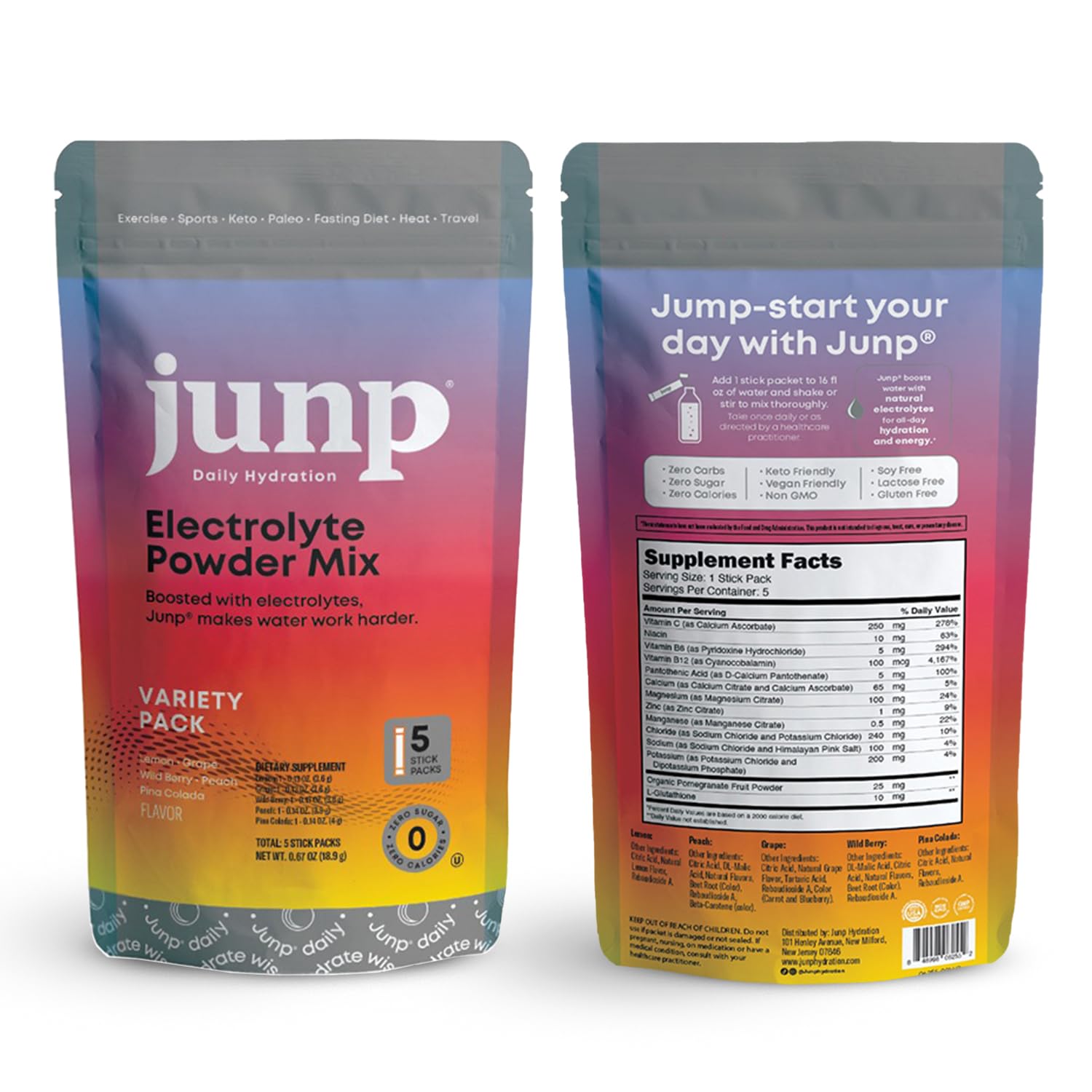 Five-flavor collection keeps hydration fresh and inviting for JUNP users.