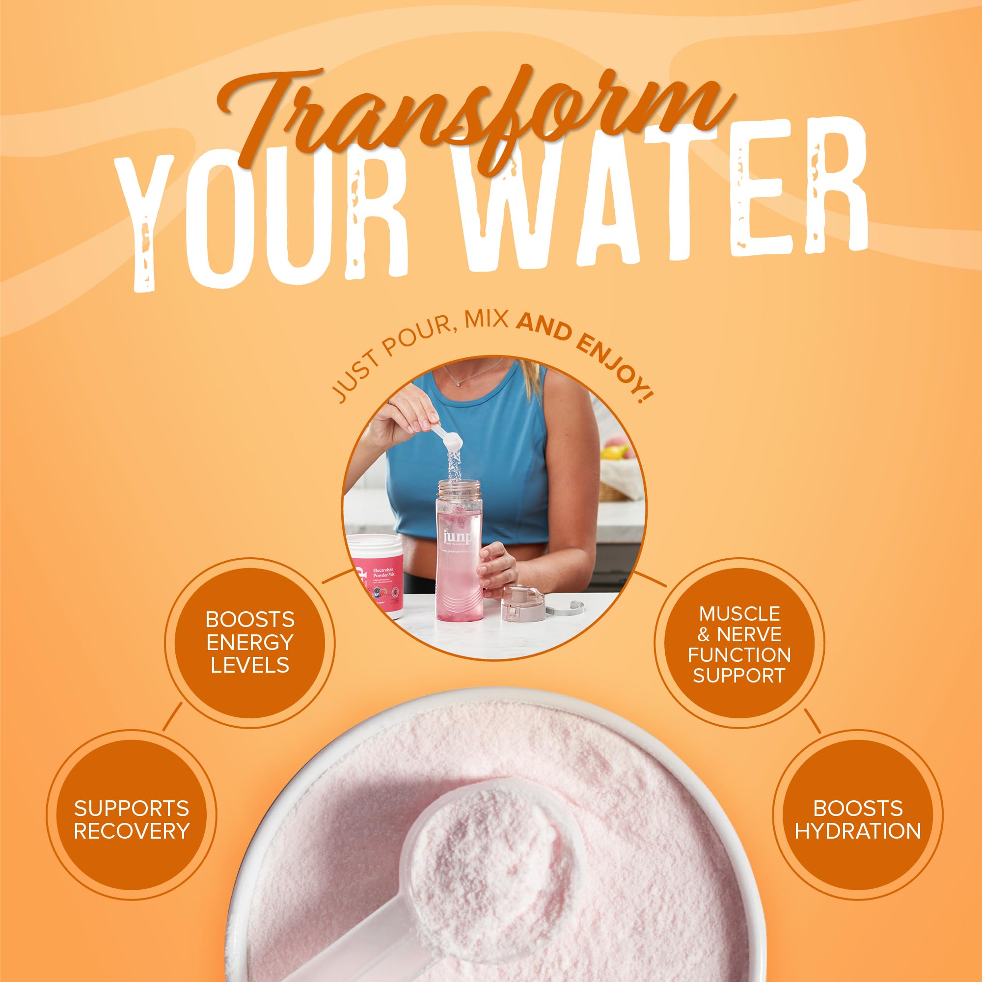 JUNP keto-friendly hydration powder supports athletic performance during workouts.