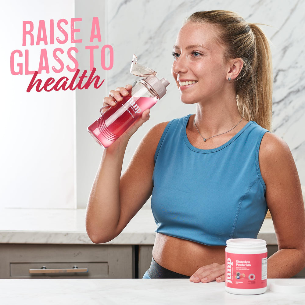 JUNP pre and post-workout hydration aid in action