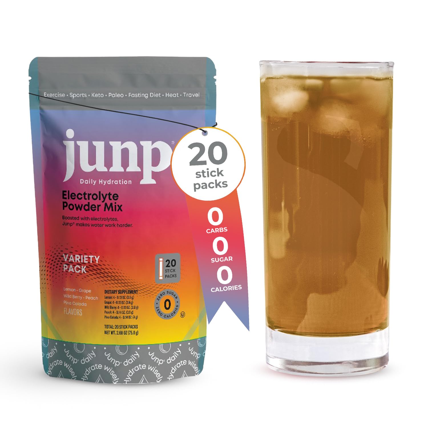 JUNP recyclable packaging supports eco-conscious hydration routines.