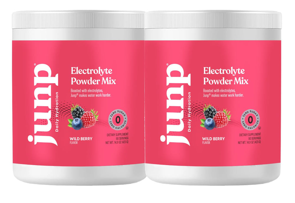 JUNP Wild Berry electrolyte powder tub for refreshing hydration