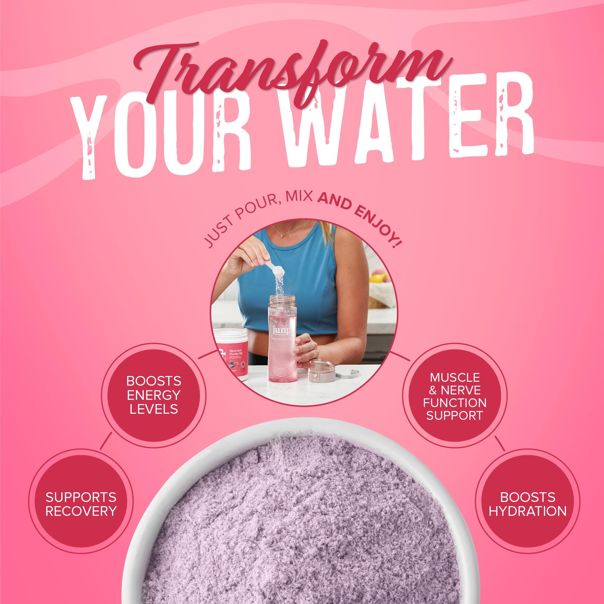 Zero-calorie JUNP hydration with no added sugar