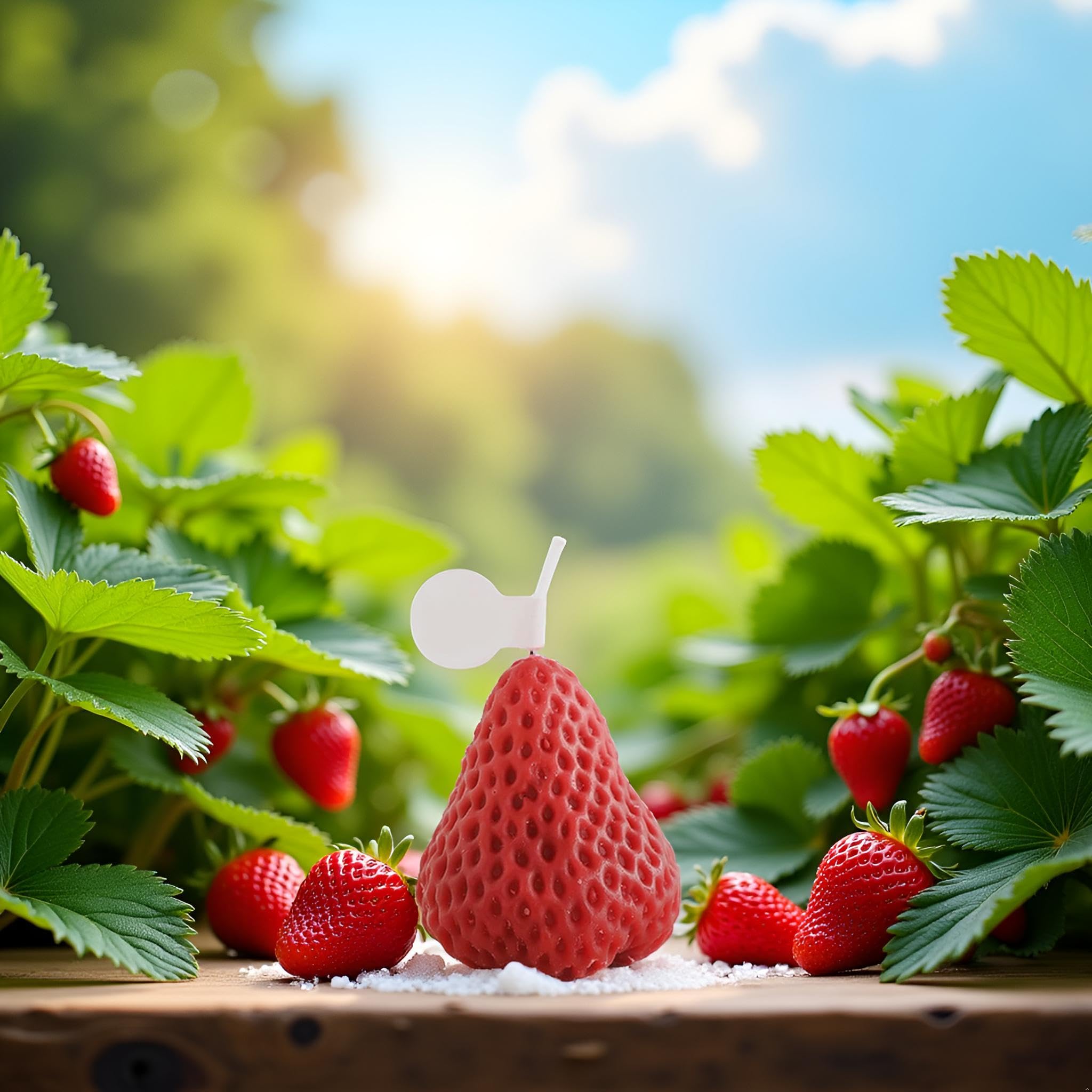 Juroicessry strawberry scent candle adds fruity floral fragrance to room
