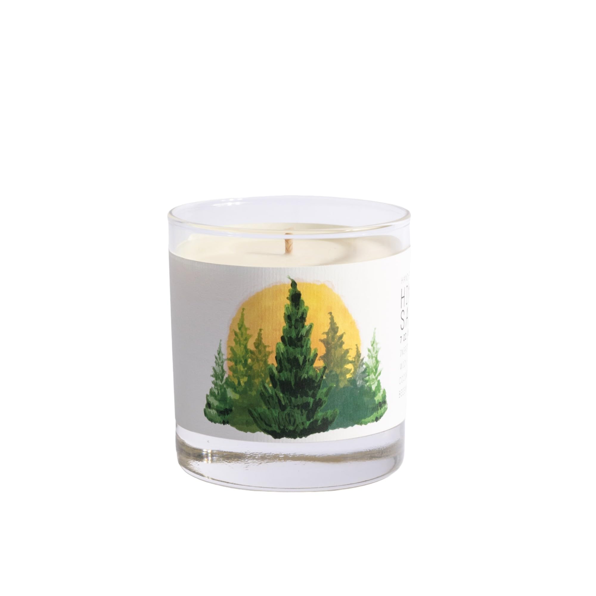Just Bee Hinoki candle beeswax blend close-up shows natural texture and clean burn.