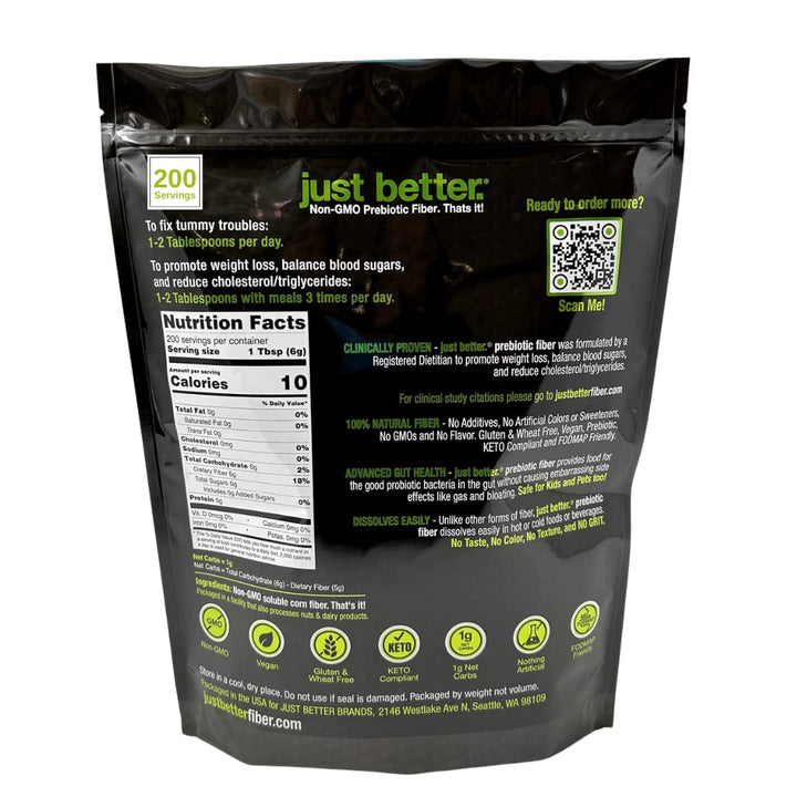 Just Better powder dissolves completely for smooth mixing in drinks.