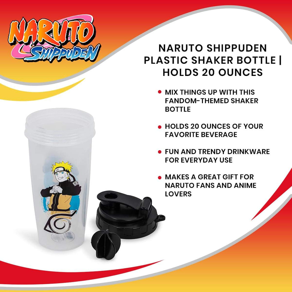 Easy to clean Naruto Shippuden shaker bottle after workouts.