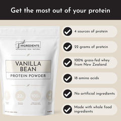 Just Ingrediants whey isolate origin, highlighting grass-fed sourcing