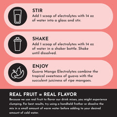 JUST INGREDIENTS Guava Mango Electrolytes coconut water detail signals hydration support