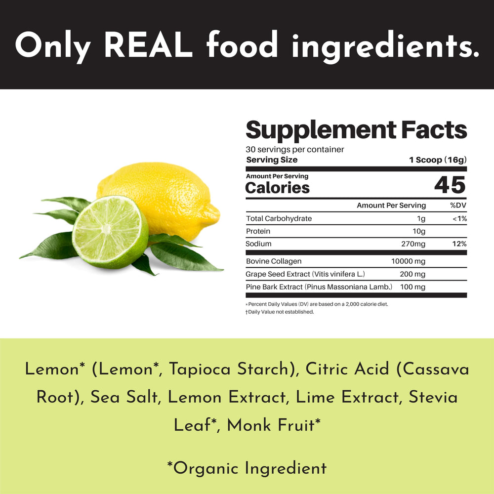 JUST INGREDIENTS Lemon Lime Collagen 30-stick box for a full month of use