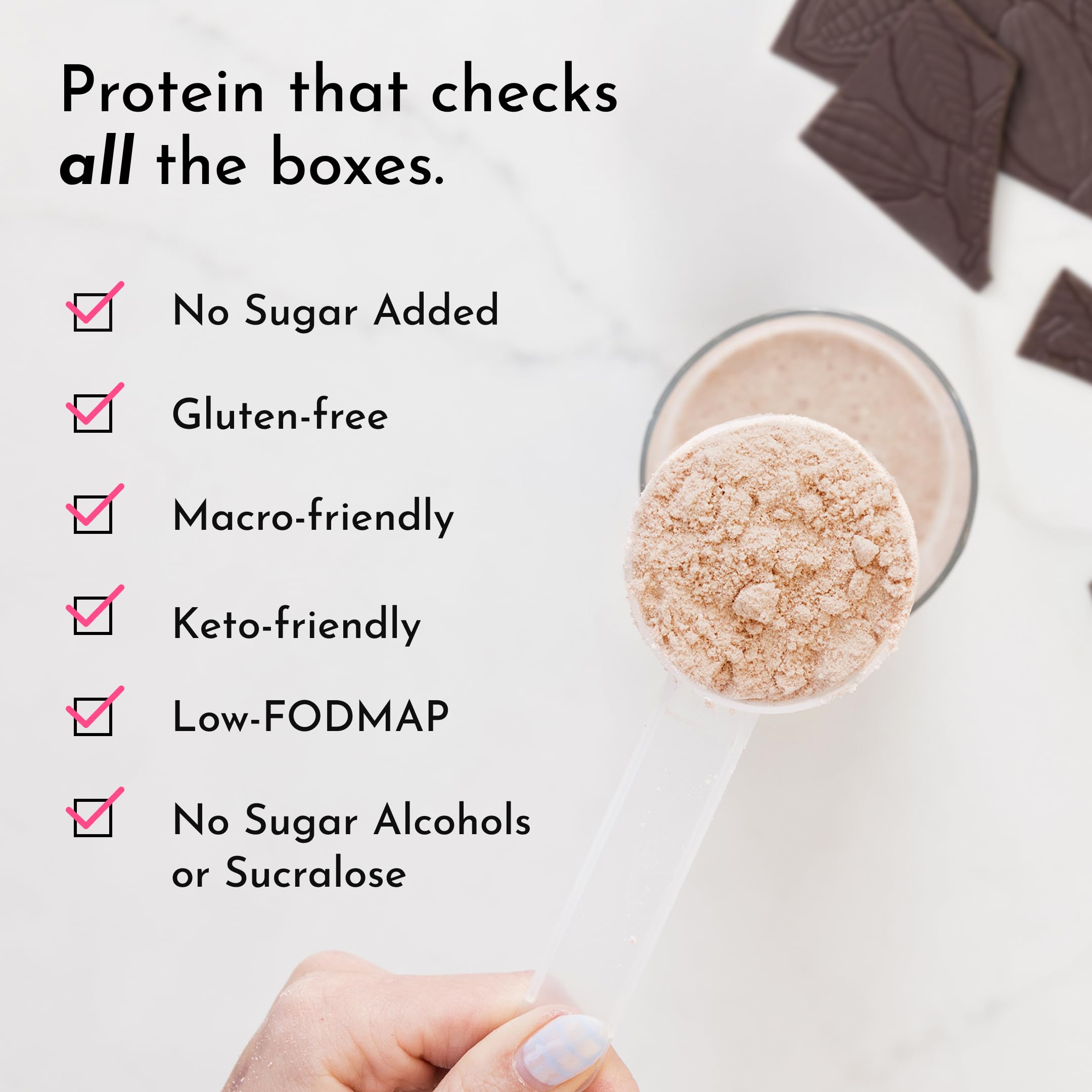 Just Ingredients Mint Chocolate Protein Powder used in baking for protein-rich treats