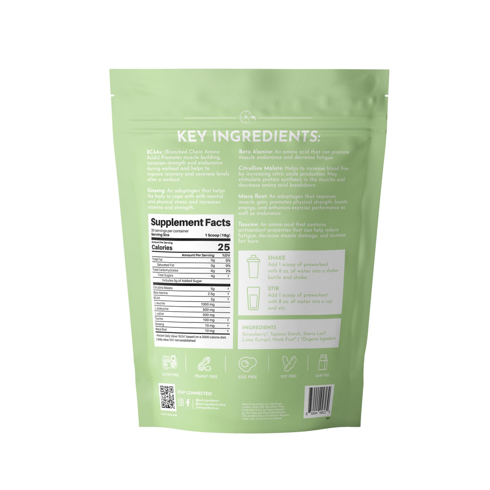 JUST INGREDIENTS organic beet root powder scoop highlights natural endurance support for training.