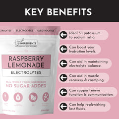 Dissolving Raspberry Lemonade Electrolytes in water reveals quick mix and refreshing taste