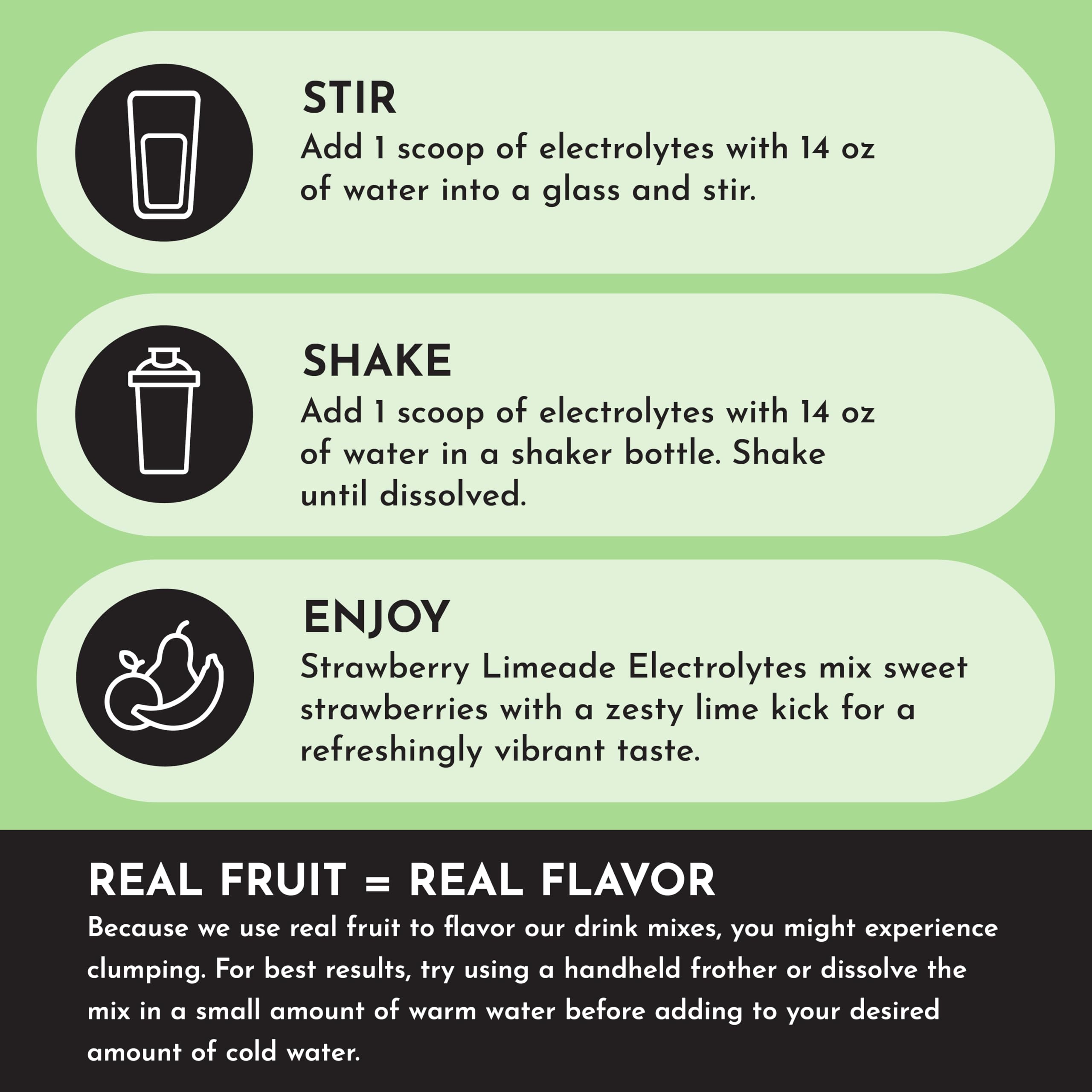 JUST INGREDIENTS prepared glass of strawberry limeade shows enjoyable flavor for daily hydration.