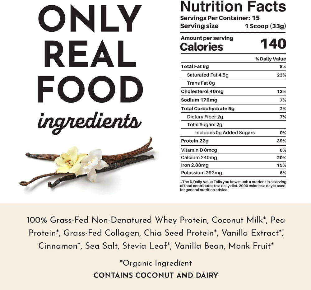 Just Ingrediants collagen protein powder scoop, supports joints and skin