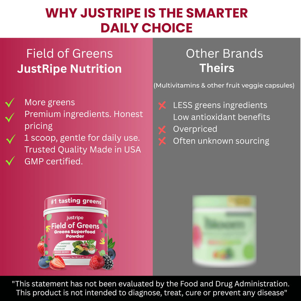 Just Ripe Field of Greens scoop-with-powder for easy measuring