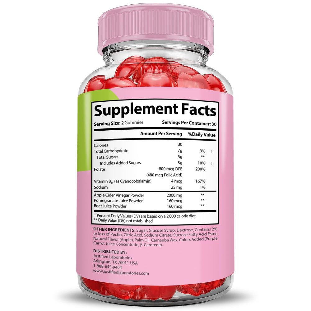 Justified Laboratories Fast Track Keto ACV Gummies Extreme 2000mg pectin-based gummies texture close-up.