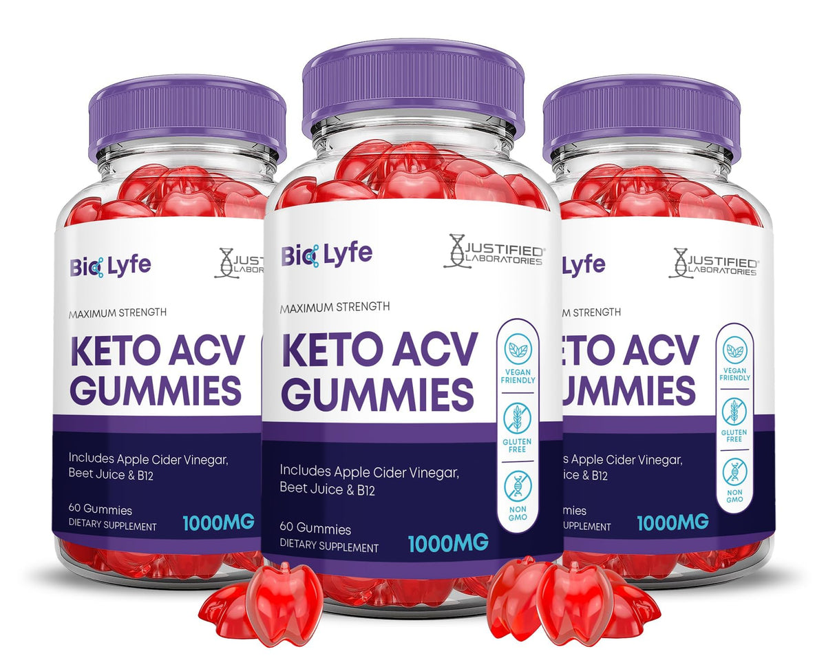 Justified Laboratories Bio Lyfe Keto ACV Gummies bottle for easy daily keto-friendly support