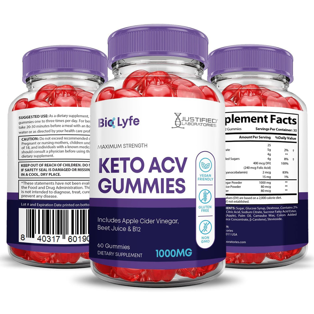 Justified Laboratories Bio Lyfe Keto ACV Gummies GMP facility seal highlights quality control