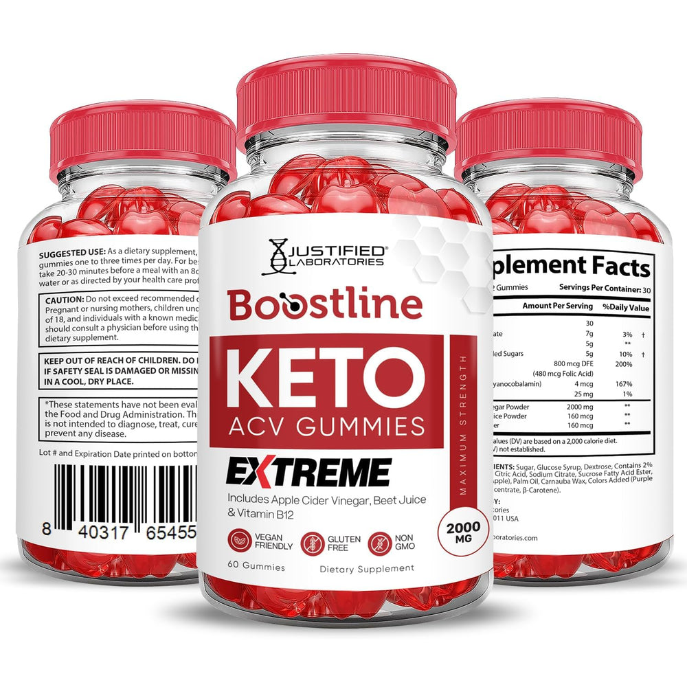 Justified Laboratories Boostline Keto ACV Gummies dissolving in water for easy intake.