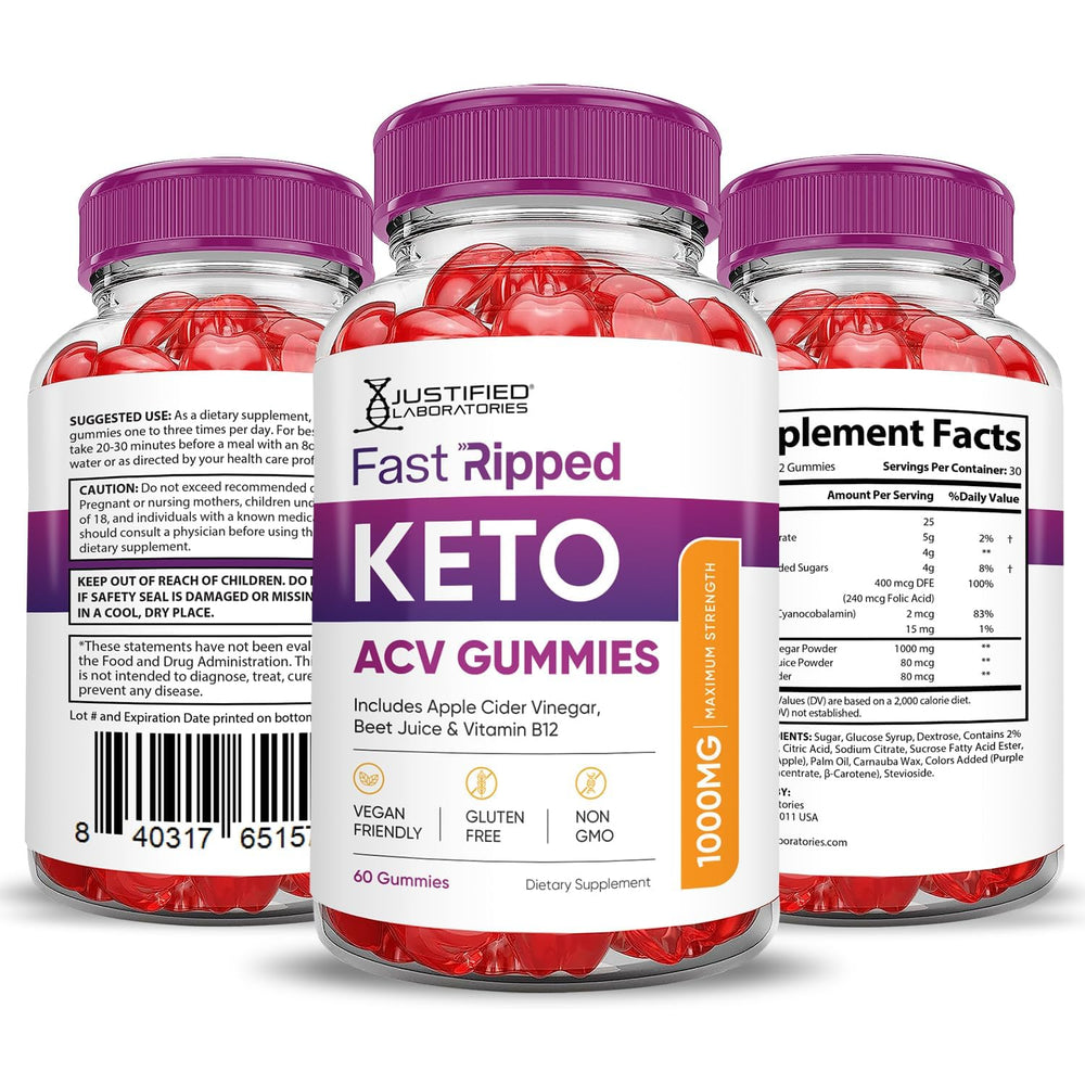 Close-up of chewy texture of Justified Laboratories Fast Ripped Keto ACV gummies
