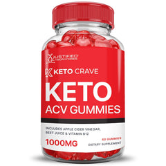 Justified Laboratories Keto ACV Gummies with B12, highlighting vitamin boost for daily wellness