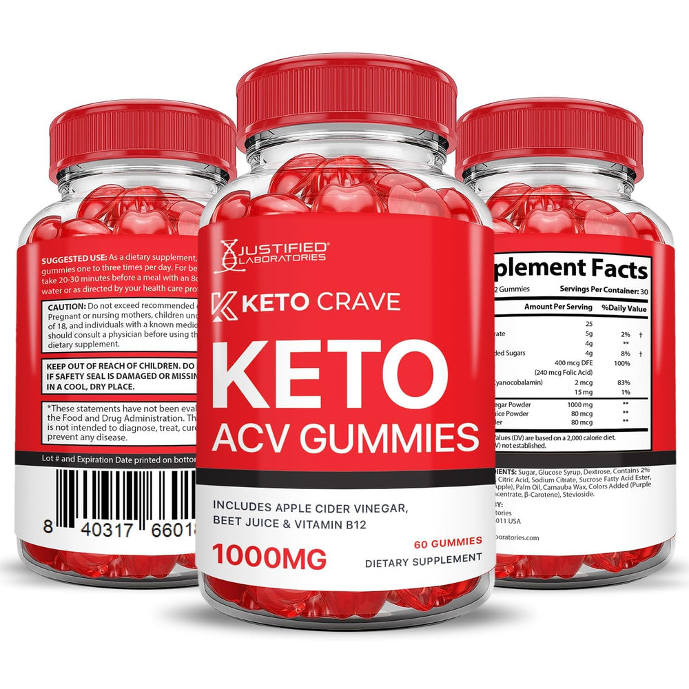 Justified Laboratories Keto ACV Gummies lifestyle use on kitchen counter for daily routine
