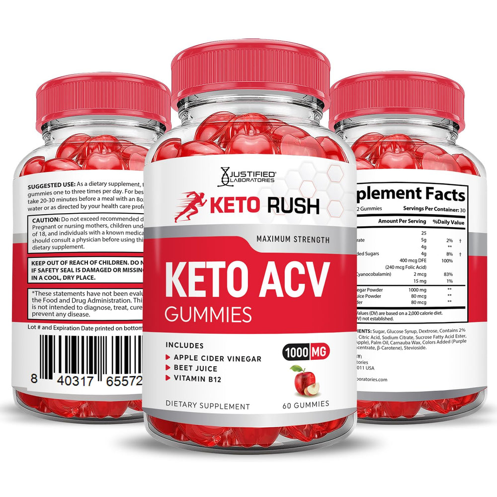 Justified Laboratories Keto Rush ACV Gummies encourage consistency with simple chew-and-go routine.