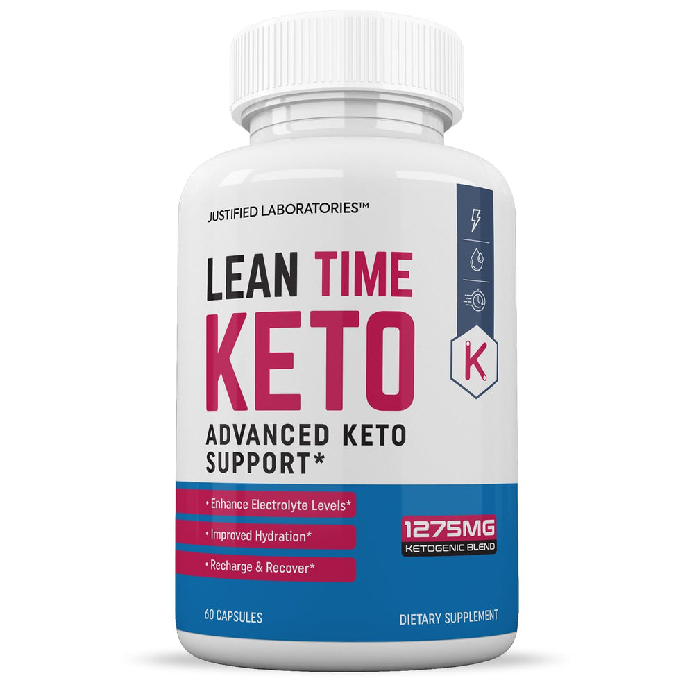 Justified Laboratories Lean Time Keto Pills capsules close-up with natural ingredients