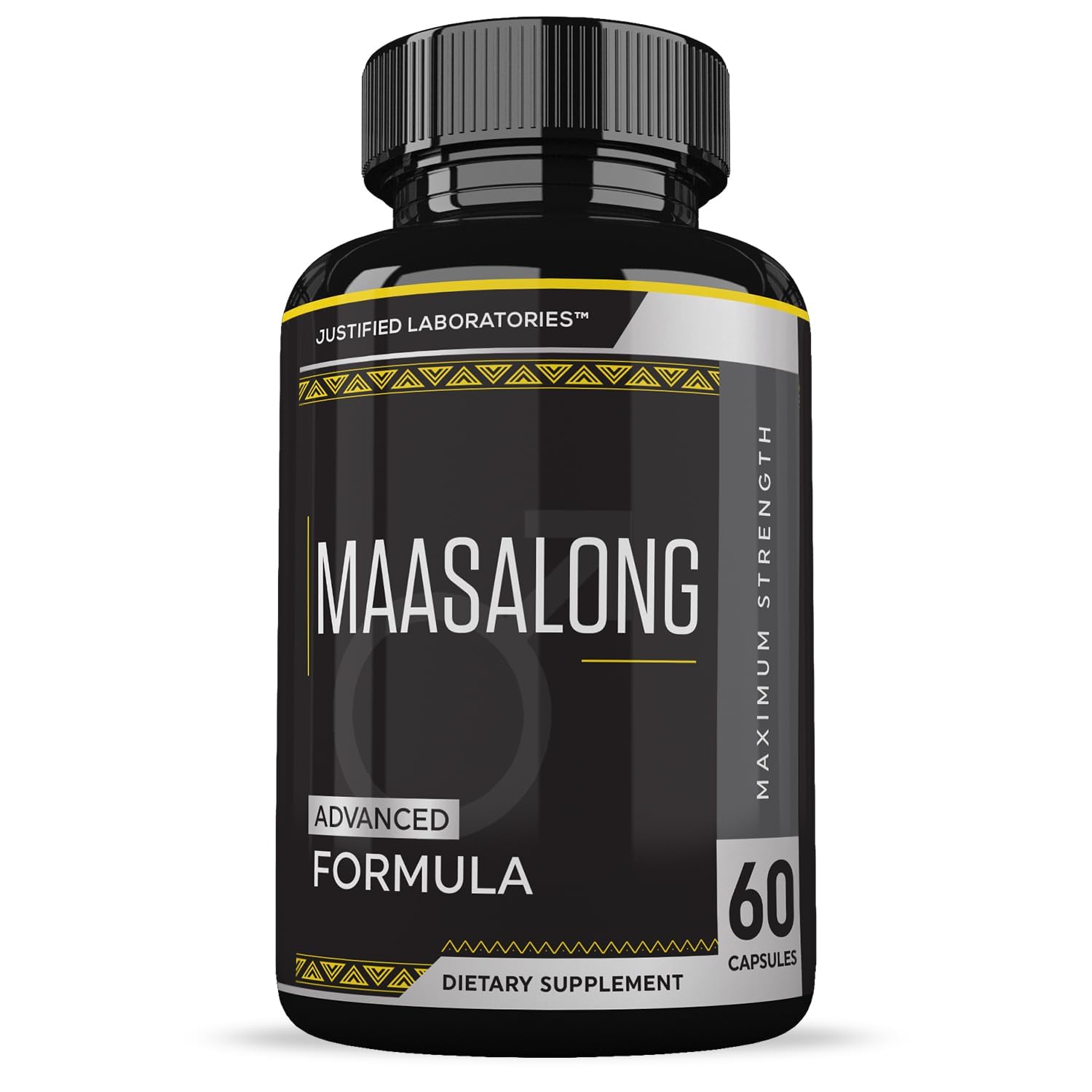 Justified Laboratories Maasalong ingredient blend visual hints at key nutrients.