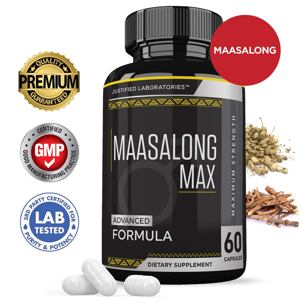 Maasalong Max capsules arranged to illustrate simple daily use.