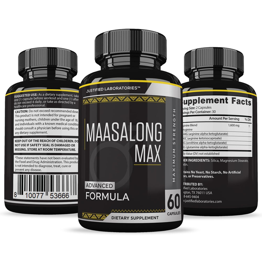 Justified Laboratories Maasalong Max ingredient spotlight for proven effectiveness and quality