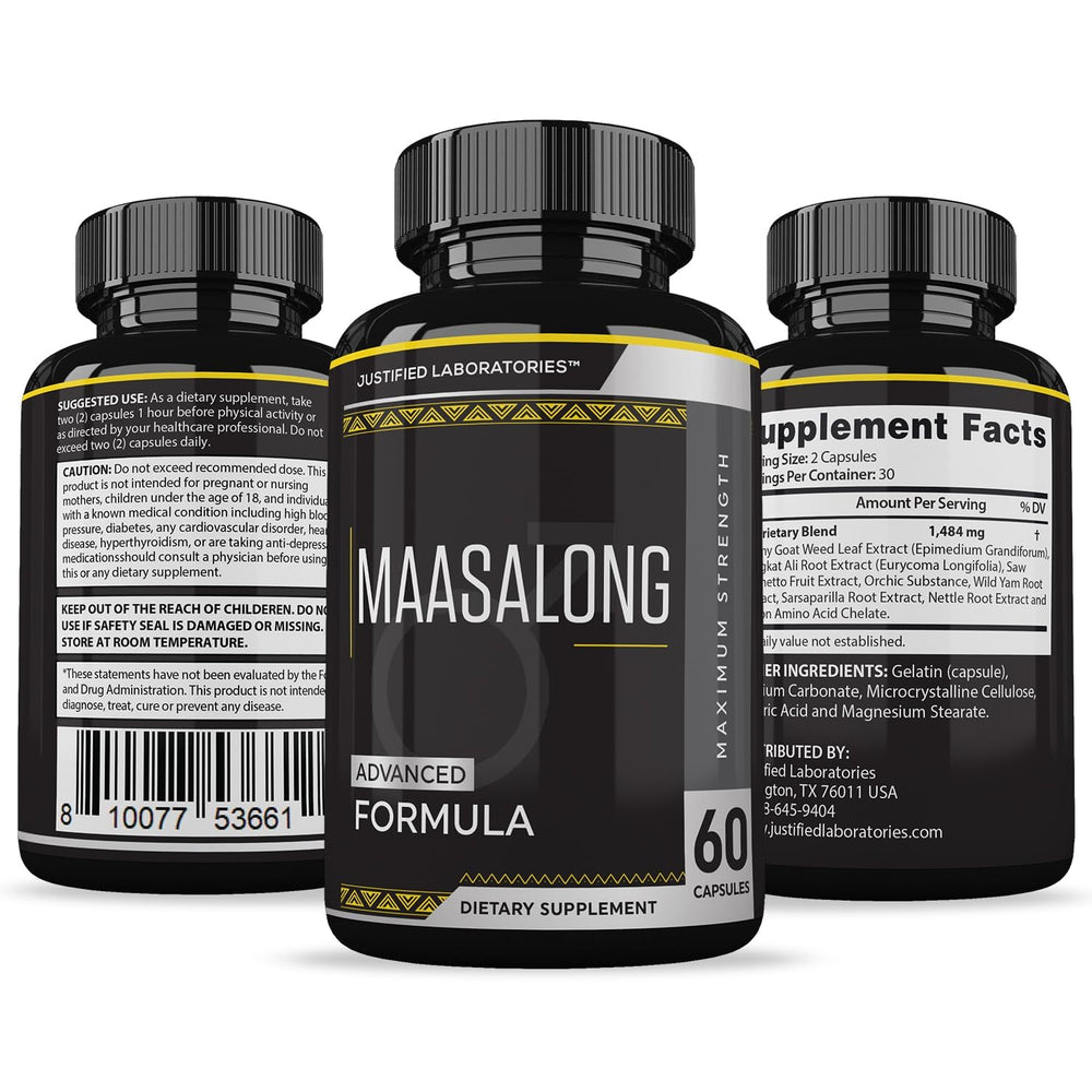 Justified Laboratories Maasalong in-use scenario showing easy intake.