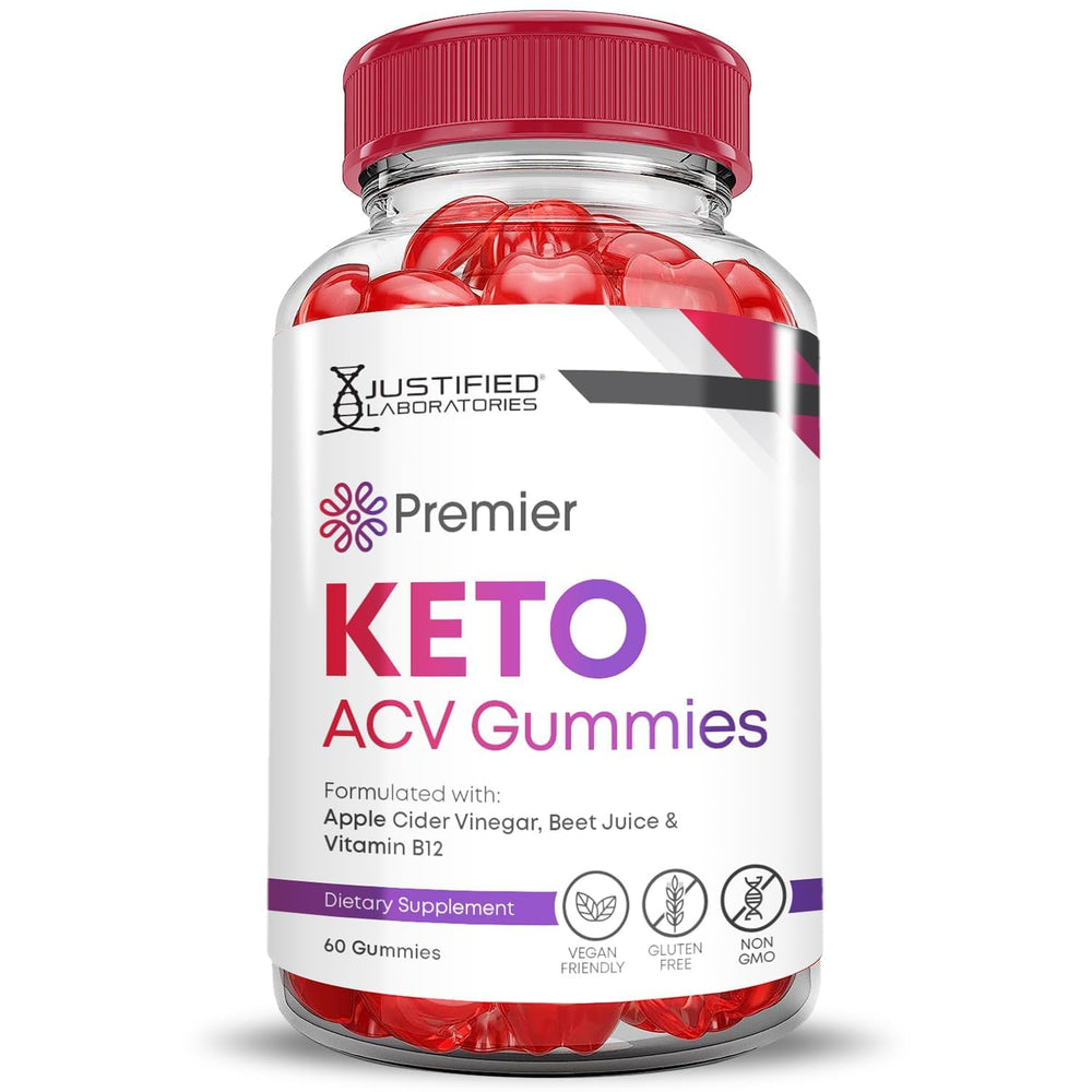 Justified Laboratories Premier Keto ACV Gummies beet-juice powder detail highlights color