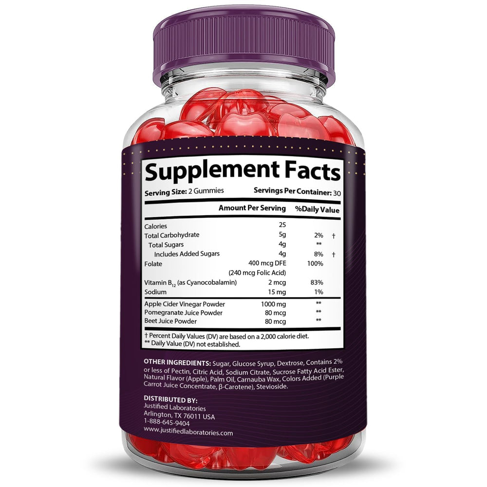 Justified Laboratories Proton Protein Keto ACV Gummies apple cider vinegar flavor for routine.