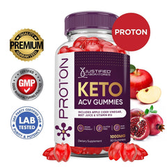 Justified Laboratories Proton Protein Keto ACV Gummies beet juice and pomegranate.
