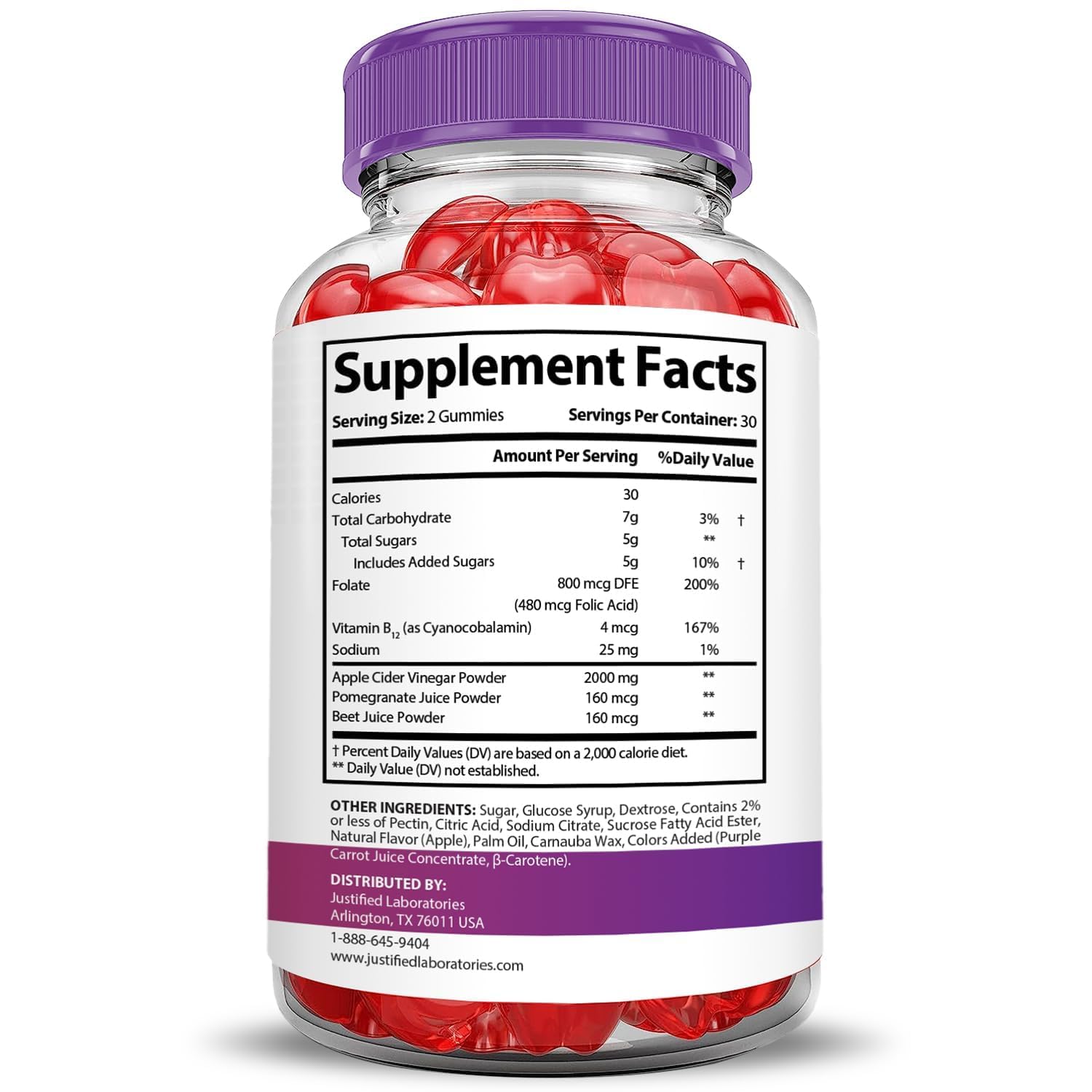 Justified Laboratories Pure Slim Keto ACV Gummies close-up showing chewy texture for a quick snack