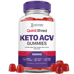 Justified Laboratories Quick Shred Keto ACV Gummies pack for on-the-go daily nutrition.
