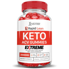 Justified Laboratories Rapid Lean Keto ACV Gummies texture closeup showing pectin base
